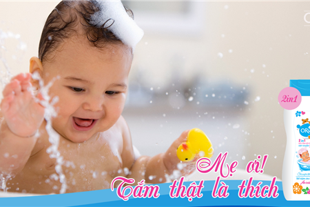 Sữa tắm orian baby an toàn cho làn da mỏng manh của bé